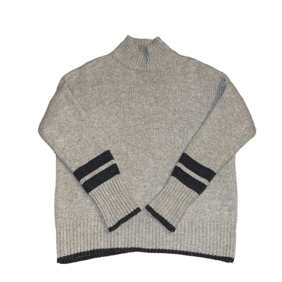 La Ligne New York Kinsley Stripes Wool & Cashmere Turtleneck Sweater - Picture 2 of 12